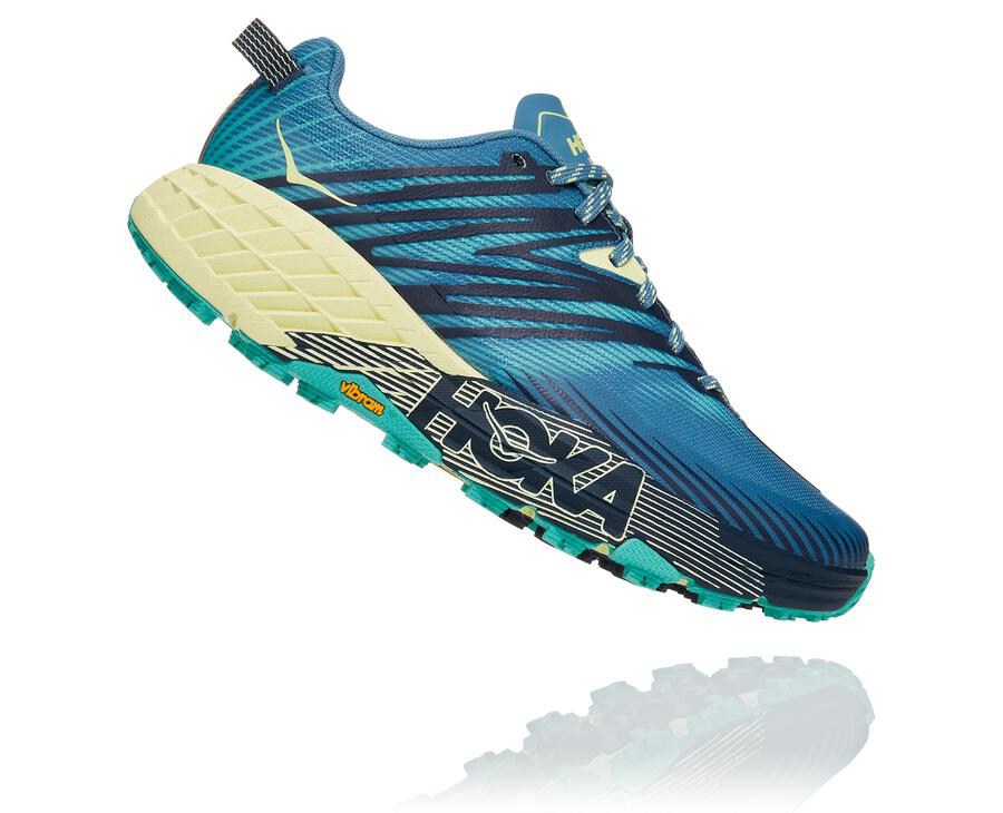 Hoka One One Spor Ayakkabı Kadın Mavi - Speedgoat 4 - ZI5903712